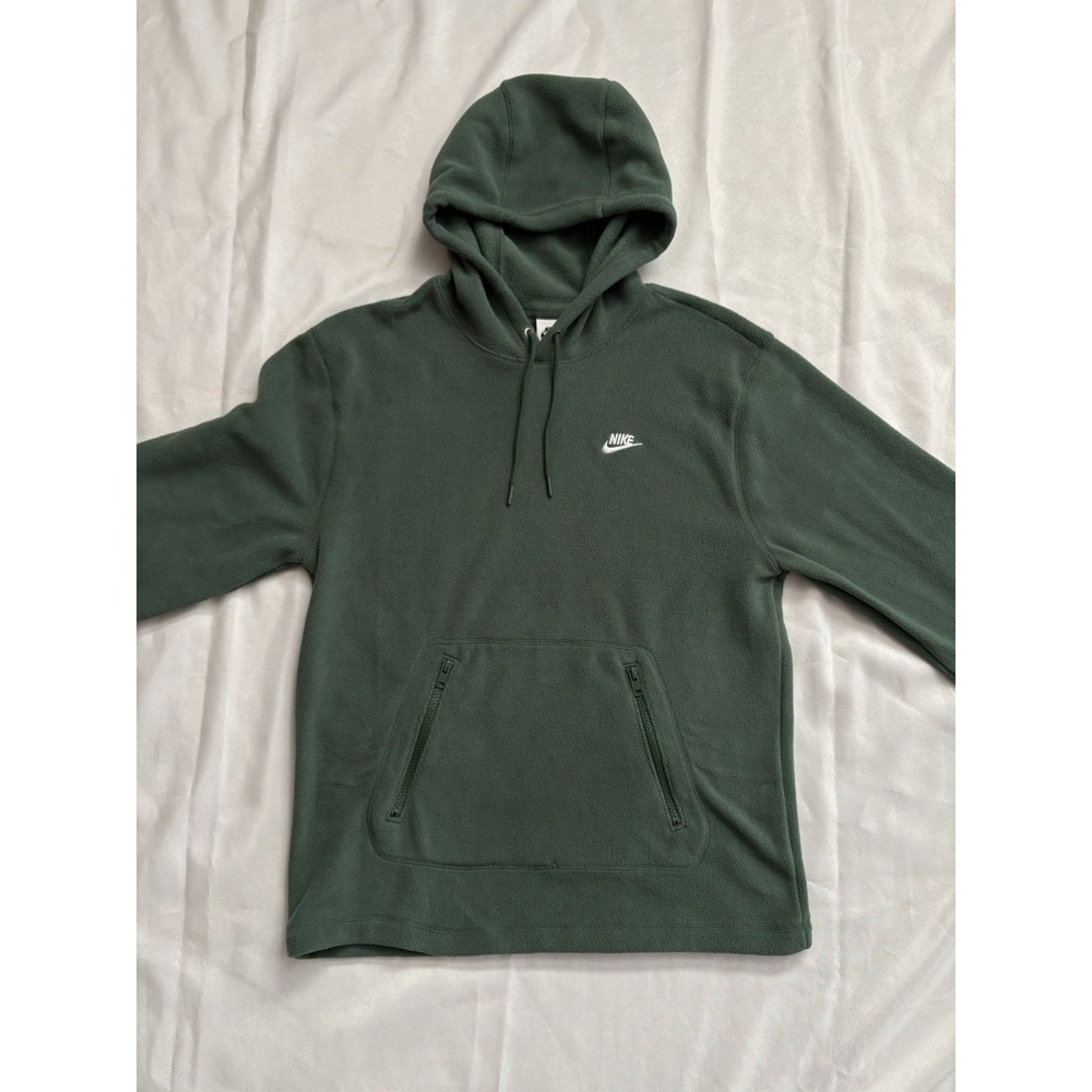 NEW Nike Club Fleece Hoodie FZ0660-323 Terry Winterized Fir Green Men's Small